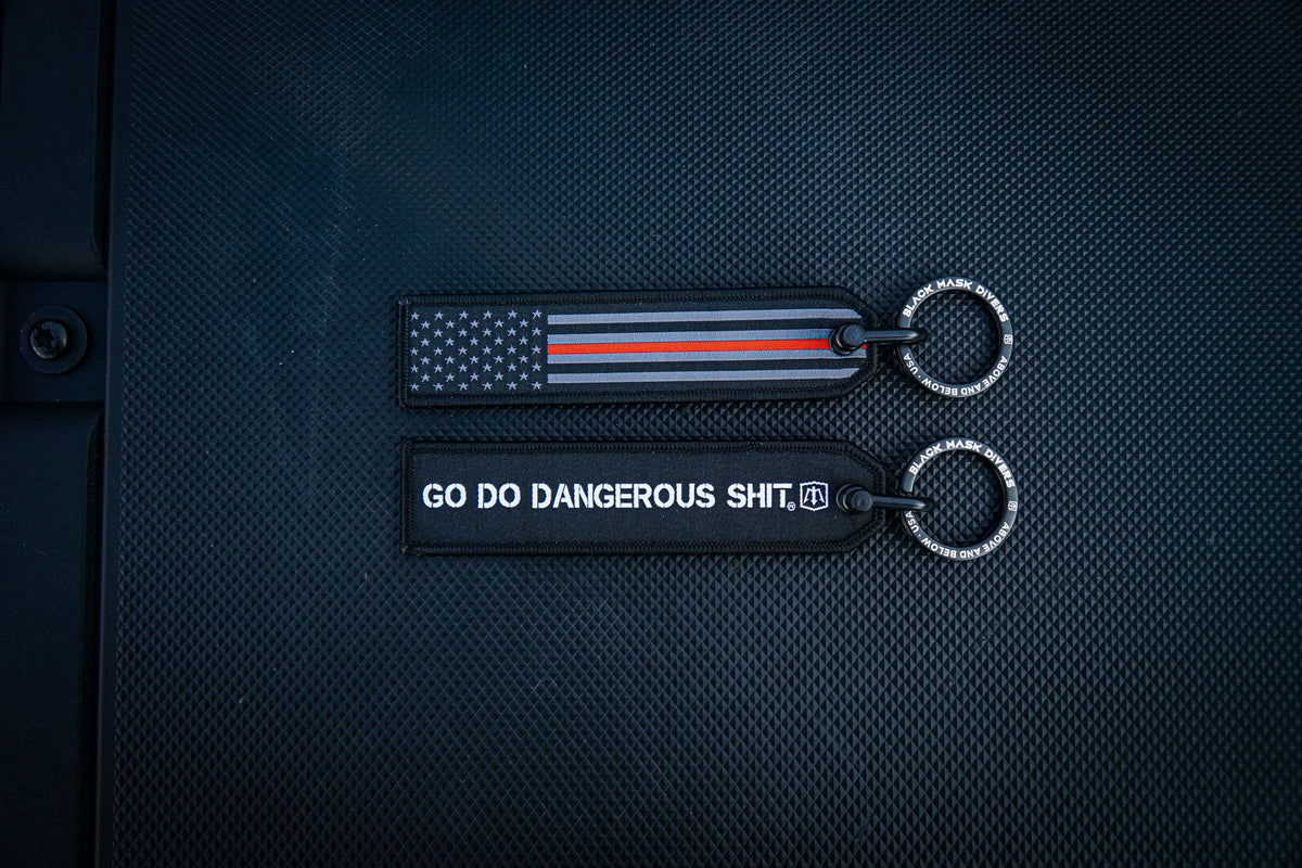 Rothco Thin Red Line Keychain with Carabiner