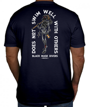 Does Not Swim Well With Others Tshirt - Navy
