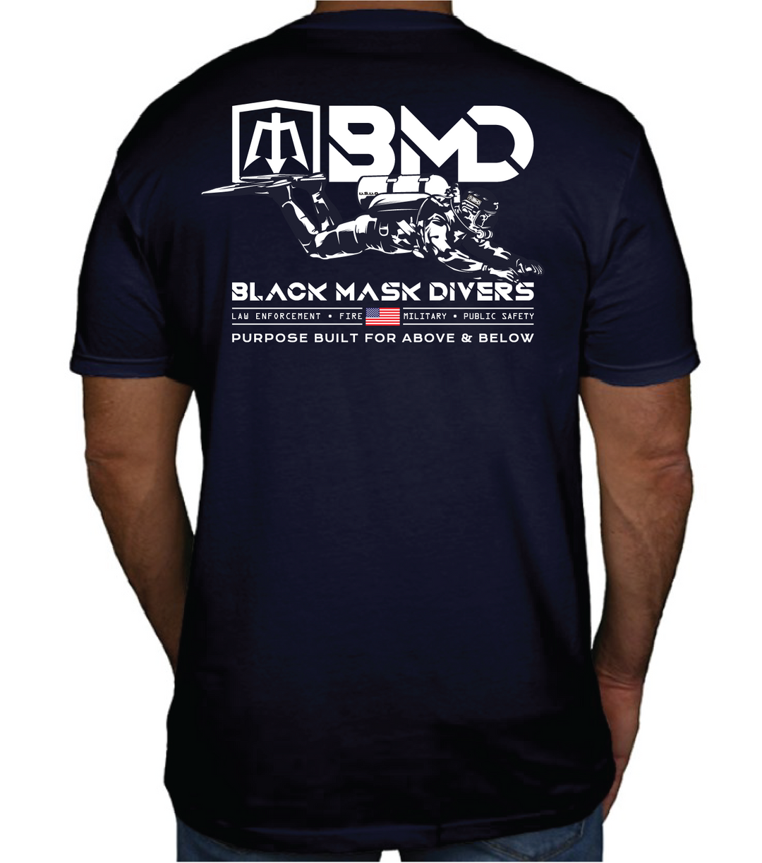 Diver T-shirt - BMD Shield Flag Shirt - Multiple Colors