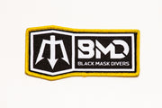 Black Mask Divers velcro Operator Patch. Public Safety Rescue and Recovery Divers scuba apparel and gear.