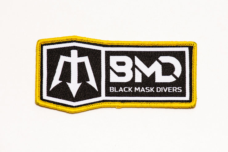 Black Mask Divers velcro Operator Patch. Public Safety Rescue and Recovery Divers scuba apparel and gear.