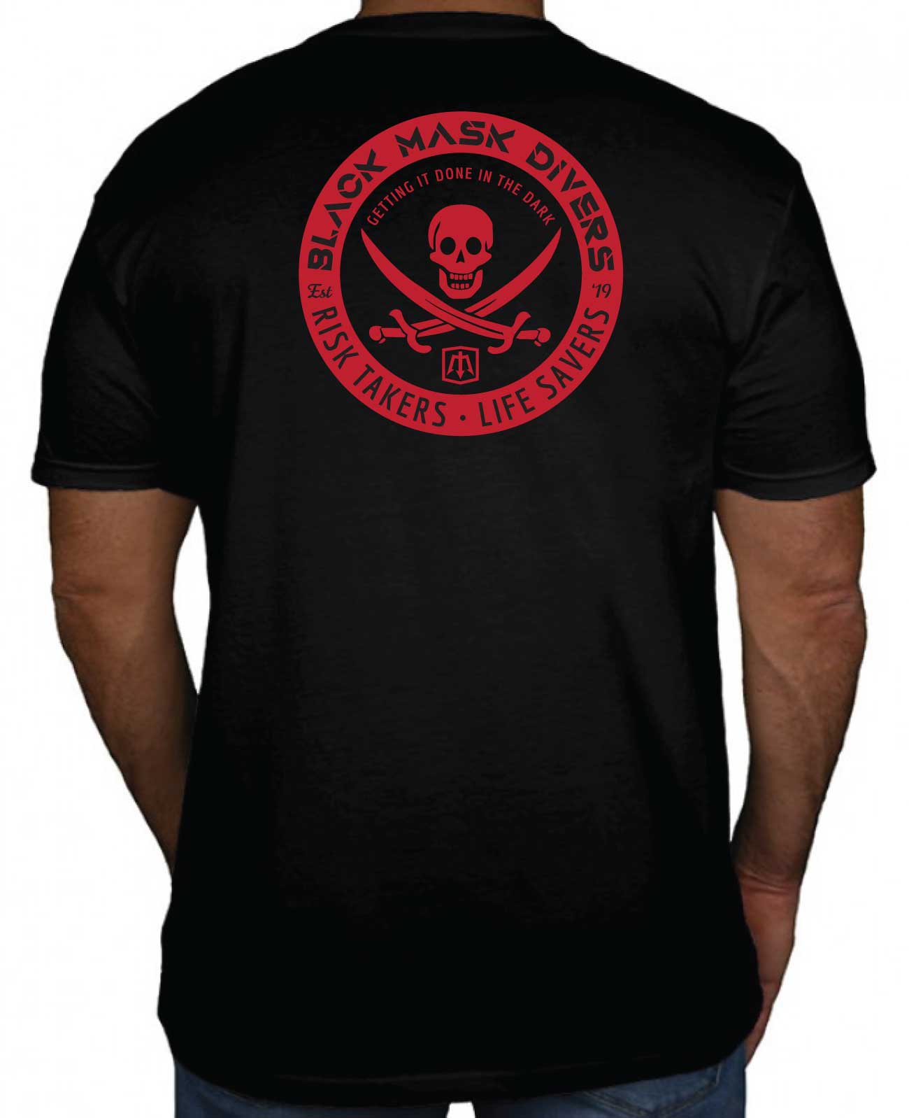 Jolly Roger T-shirt Black – Black Mask Divers