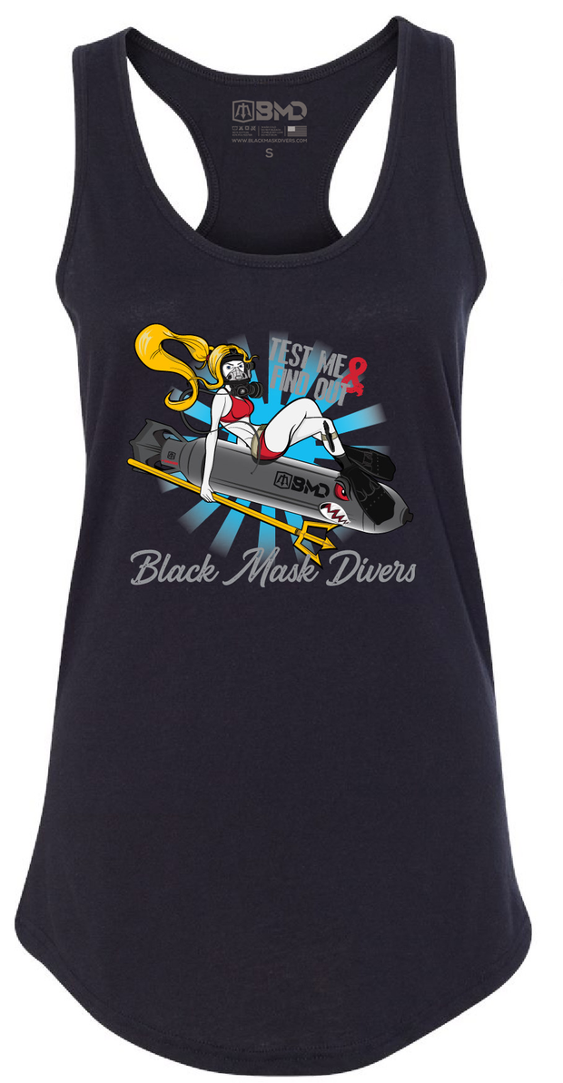 Womens Torpedo Racerback Tank Black