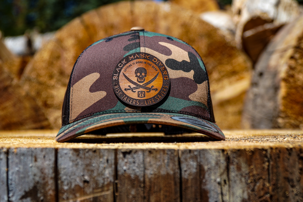 Jolly Roger Trucker - Woodland Camo