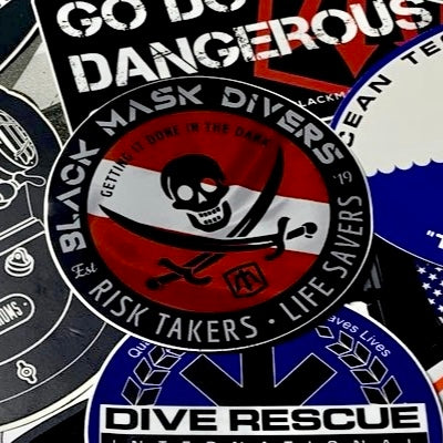 Diver Stickers – Black Mask Divers